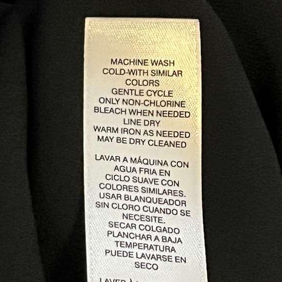 Chico's Womens Top 1 Medium Black Twofer Attached Shell Sheer Tunic Embroidered - Picture 13 of 14